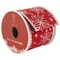 Northlight Shimmering Red with Silver Snowflakes Wired Craft Christmas Ribbon 2.5" x 10 Yards